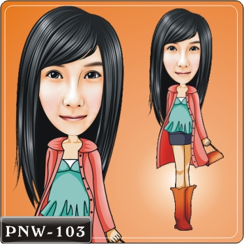 女生人像Q版漫畫PNW-103